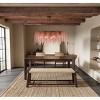 4 PCS Farmhouse Style Dining Set, Solid Wood Extendable Table and Rattan Chairs and Bench, Wood Frame Chair with Rattan Cushion-Coolbibila - 2 of 4