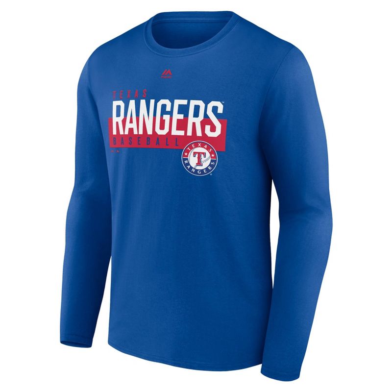 MLB Texas Rangers Men&#39;s Long Sleeve Core T-Shirt, 2 of 4