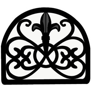 Home Basics Cast Iron Fleur De Lis Napkin Holder, Black - 1 of 4