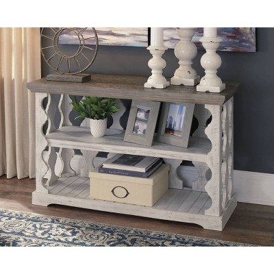 Havalance Dual-Tone Extendable Console Table in Gray and White
