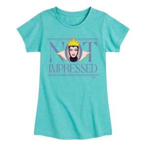 Girls' - Disney Villains - Not Impressed Fitted Short Sleeve Graphic T-Shirt - 1 of 4