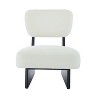 PAGED Modern Accent Chairs Set of 2, Upholstered Sofa Chair with Wooden Base, Comfy Reading Chair for Bedroom, Living Room Furniture - 4 of 4