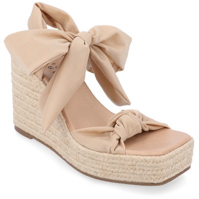 Journee Collection Womens Surria Espadrille Platform Wedge Sandals