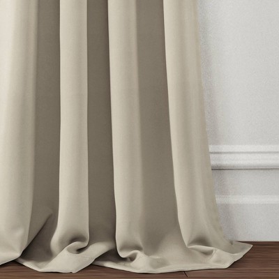Neutral Polyester Blackout Grommet Curtain Panels, Set of 2