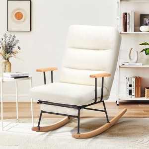 Colamy Rocking Chair with Footrest for Living Room, Upholstered Glider Rocker Chair - 1 of 4