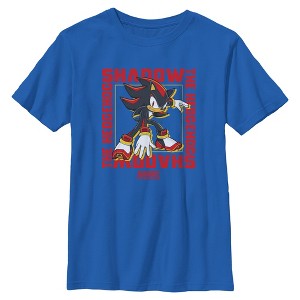 Boys Sonic the Hedgehog Shadow Text Frame T Shirt - 1 of 4
