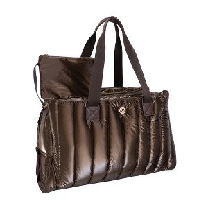 Joan & David Metallic Tubular Quilted Nylon Puffer Tote - 1 of 4