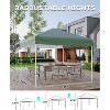10x10 Pop Up Canopy Tent, Outdoor Canopy Tent with 3 Adjustable Height, 4 Sandbags & Carrying Bag for Camping, Parties,Outdoor Events - Green - 4 of 4