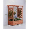 Raised Garden Bed with Trellis, Hanging Roof, and 4 Drainage Holes, Freestanding Elevated Garden Bed for Climbing Plants, Vines, Flowers - 2 of 4