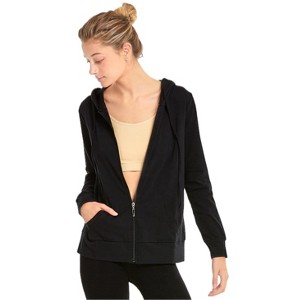 Women’s Cotton Zip-Up Hooded Sweatshirt - 1 of 4