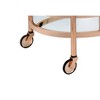 Acme Furniture Lakelyn Bar Serving Cart Clear Glass/Rose Gold Finish - image 4 of 4