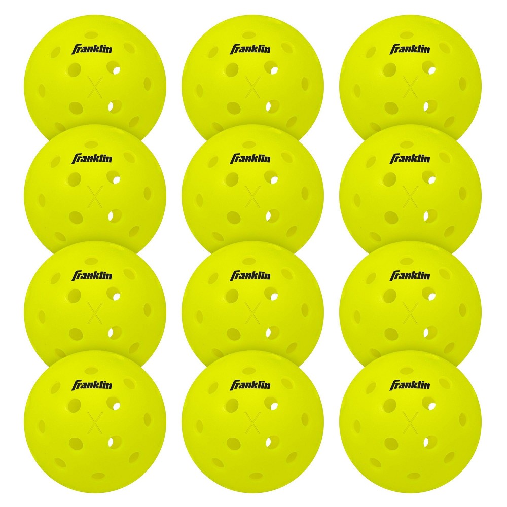 Franklin Sports X40 Pickleballs Vellum Box - 12 Pack: Polyethylene Shell for Pickleball
