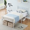 Metal Twin Bed Frame for Girls/Boys, Twin Size Platform Bed Frame with Iron-Art Sweet Heart, Under Bed Storage, Easy Assembly - 3 of 4