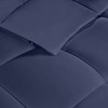 Serta Twin 68"x88" Memory Flex Down Alternative Comforter Box Quilt Duvet Insert Blue: Year-Round, Basket Weave, Machine Washable - 3 of 4