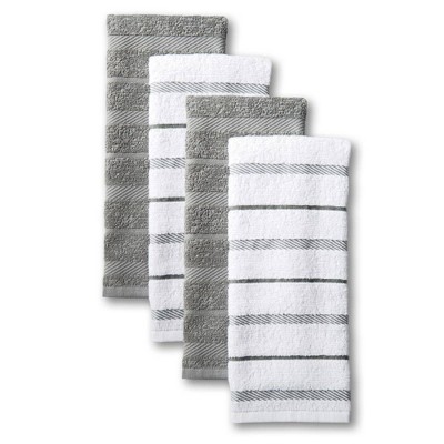 KitchenAid 4pk Cotton Albany Kitchen Towels Light Gray