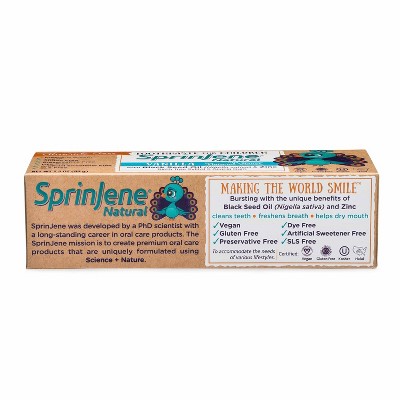 SprinJene Kids Tarter Control Fluoride-Free Toothpaste - Vanilla - 3.5oz/1ct: Vegan, Gluten-Free, Contains Xylitol, Contains Calcium Carbonate