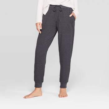 Women's Beautifully Soft Fleece Lounge Jogger Pants - Stars Above™ Charcoal Black L