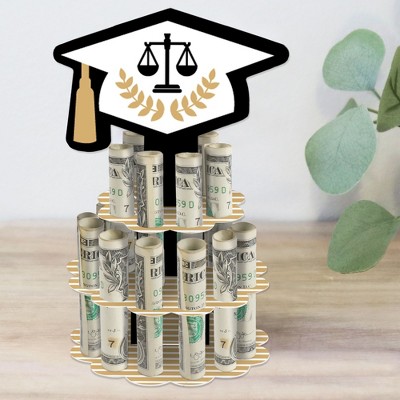 Big Dot of Happiness Law School Grad - DIY Future Lawyer Graduation Party Money Holder Gift - Cash Cake