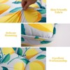 Japanese Futon Mattress, Thick Roll Up Tatami Floor Mat with Lemons and Leaves Pattern, Foldable and Portable Sleeping Mat - 4 of 4