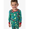 RuffleButts SoftSnooze Toddler Gender Inclusive Holiday Long Sleeve Pajama Set - 3 of 4