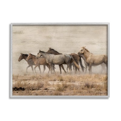 Stupell Industries Galloping Horse Herd Countryside Framed Giclee