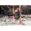 LA LEELA Women's Wrap Long Vacation Beachwear Swimsuit Pareo Sarong Swimwear Cover up Wraps One Size Purple, Floral - 2 of 4
