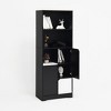 VYNXARIA Modern Black & White Multifunctional Storage Cabinet with Open Bookcase - 3 of 4