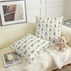 Green White Christmas Tree Pillow Covers 18x18 Set of 2 Xmas Boho Farmhouse Vintage Rustic Print - 4 of 4