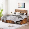 Acekool Industrial Bed Frame - Wood Headboard & 4 Storage Drawers - 4 of 4