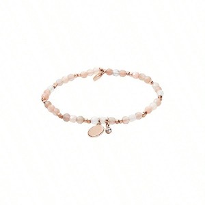 Women's Rose Gold - Tone Stainless Steel Chain or Beaded Bracelet - 1 of 4