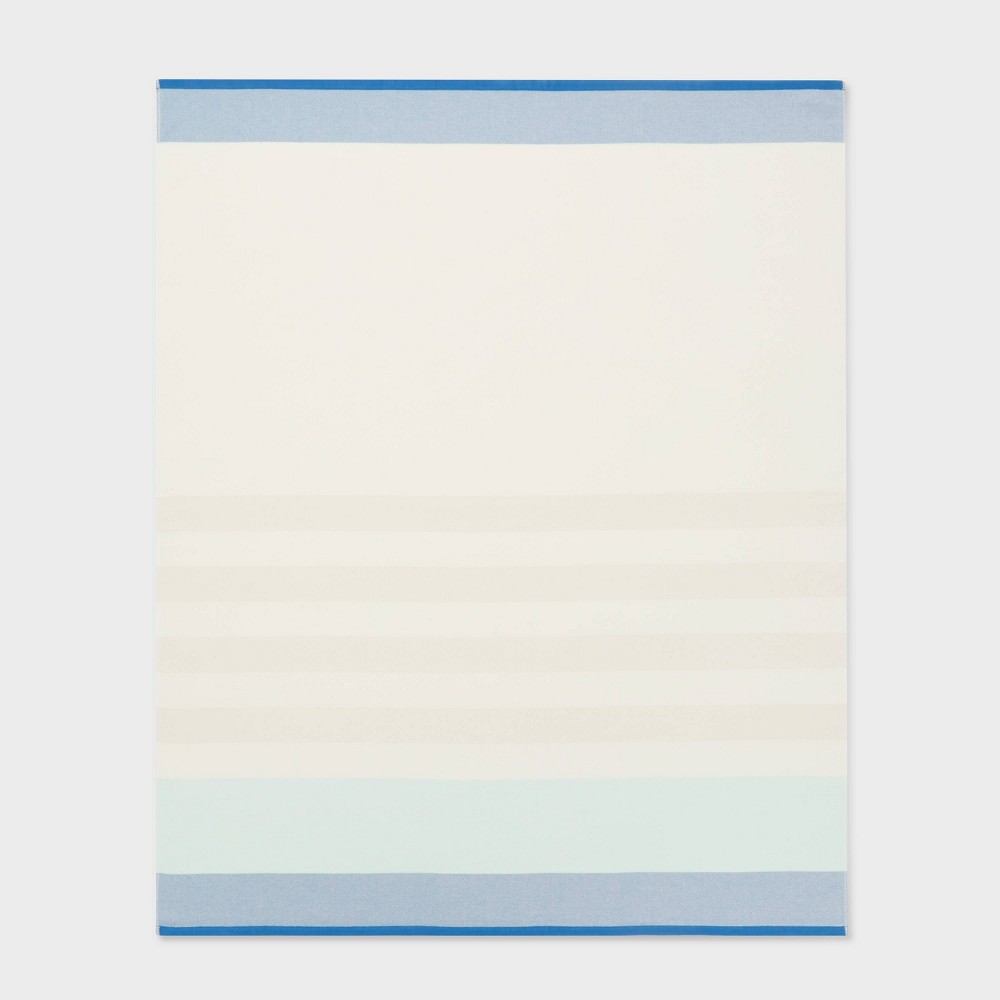Tan Striped Oversized Jumbo Beach Towel - Sun Squad™