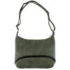 Alyssa Women's Synthetic Leather Adjustable Crossbody with Zipper Detail, Olive - 2 of 4