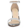 Allegra K Women's Glitter Ankle Strap Chunky Heels Sandals - 3 of 4