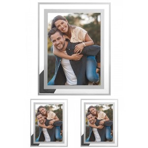 REGALWOVEN Wedding Home Glass Vertical or Horizontal Picture Frame for Tabletop Display - 1 of 4