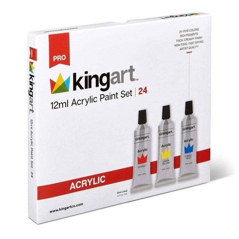 Acrylic Paint Set - 24 Vibrant Colors - 2oz Bottles - Non-Toxic