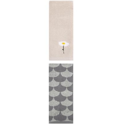 REGALWOVEN 2 Pack Soft Absorbent Cotton Hand Towel for Bathroom Home Decor