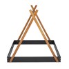 CAVINAS Floor Bed Twin Size Modern Tent-Shaped Wooden Bed Frame with Triangle Structure for Bedroom - 3 of 4