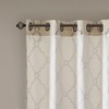 PAGED Fretwork Print Grommet Top Window Curtain Panel, Light Filtering Privacy Curtain for Bedroom & Living Room - 4 of 4