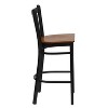 Emma and Oliver 2 Pack Vertical Back Metal Restaurant Barstool - 4 of 4