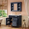 ModernLuxe 36'' Bathroom Vanity Set with Resin Sink, 2 Drawers & Tip-out Drawer, Mirror Cabinet with 6 Open Shelves - 2 of 4