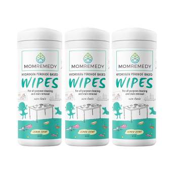 MomRemedy Hydrogen Peroxide Wipes for All-purpose Cleaning & Stain Removal - 30ct each/3-pack
