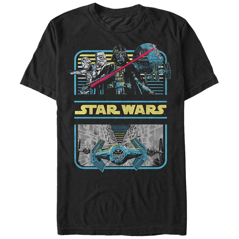 Men's Star Wars Retro Darth Vader T-Shirt, 1 of 5