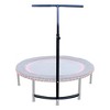 LEAPS & REBOUNDS 40" Adjustable Stability Bar Attachment with 40" Mini Fitness Trampoline and Home Gym Rebounder for Cardio Exercises, Gray - 2 of 4