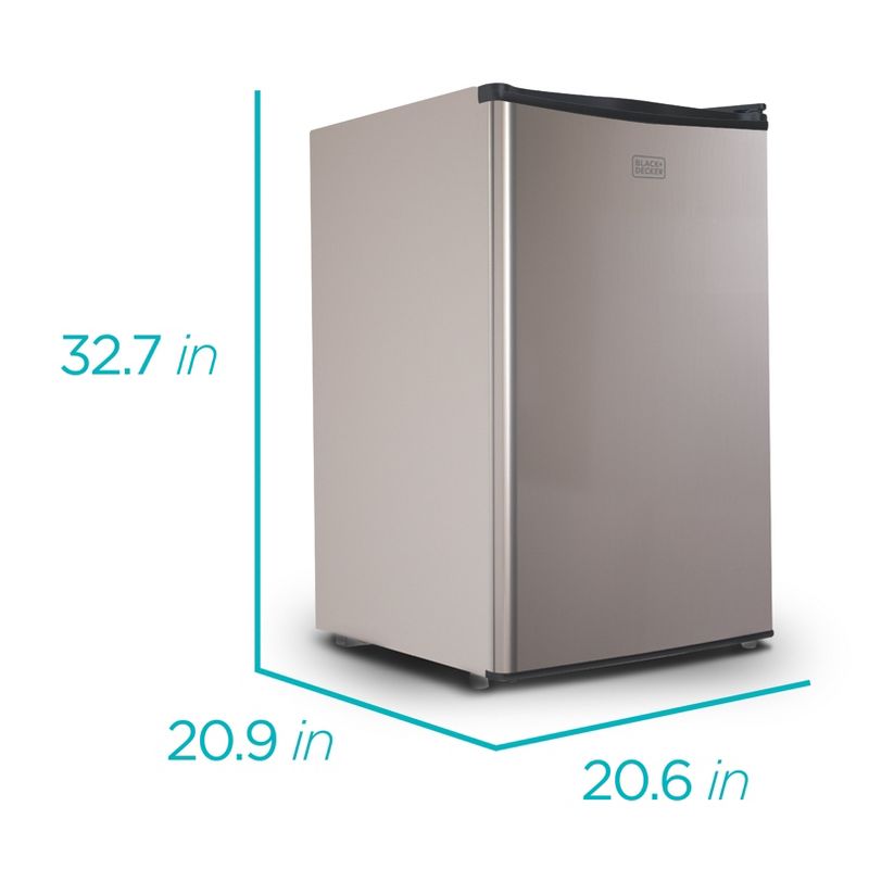 BLACK+DECKER Compact Refrigerator with Door Storage, 3 of 9