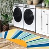 Colorful Machine Washable Area Rug, Non-Slip Indoor Carpet for Living Room, Bedroom, Modern Minimalist Front Door Mat with Sun Accent Design. - 3 of 4