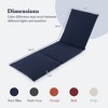 Costway 1/2 PCS Outdoor Chaise Lounge Cushion with Hook & Loop Fastener Fixing Straps Patio Blue - 2 of 4