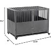 48 Inch Heavy Duty Dog Crate, Durable Gray Kennel for Extra Large Dogs - 3 of 4