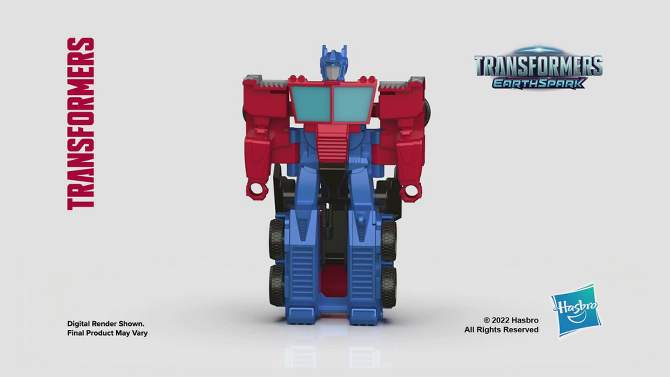 Transformers EarthSpark 1-Step Flip Changer Optimus Prime Action Figure, 2 of 6, play video