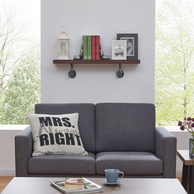 35.5" X 7.5" Industrial Pipe Wall Shelf Danya B. Target