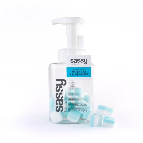 Sassy Refillable Foaming Handwash Refreshing Scent Of Water Lily Blue Ginger 0 5oz Target